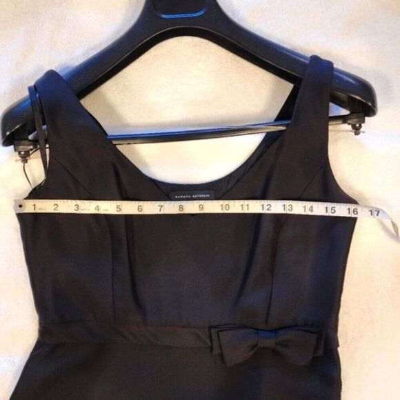 Vintage Banana Republic Classic Silk Cocktail Dress 4 Black - Picture 5 of 10